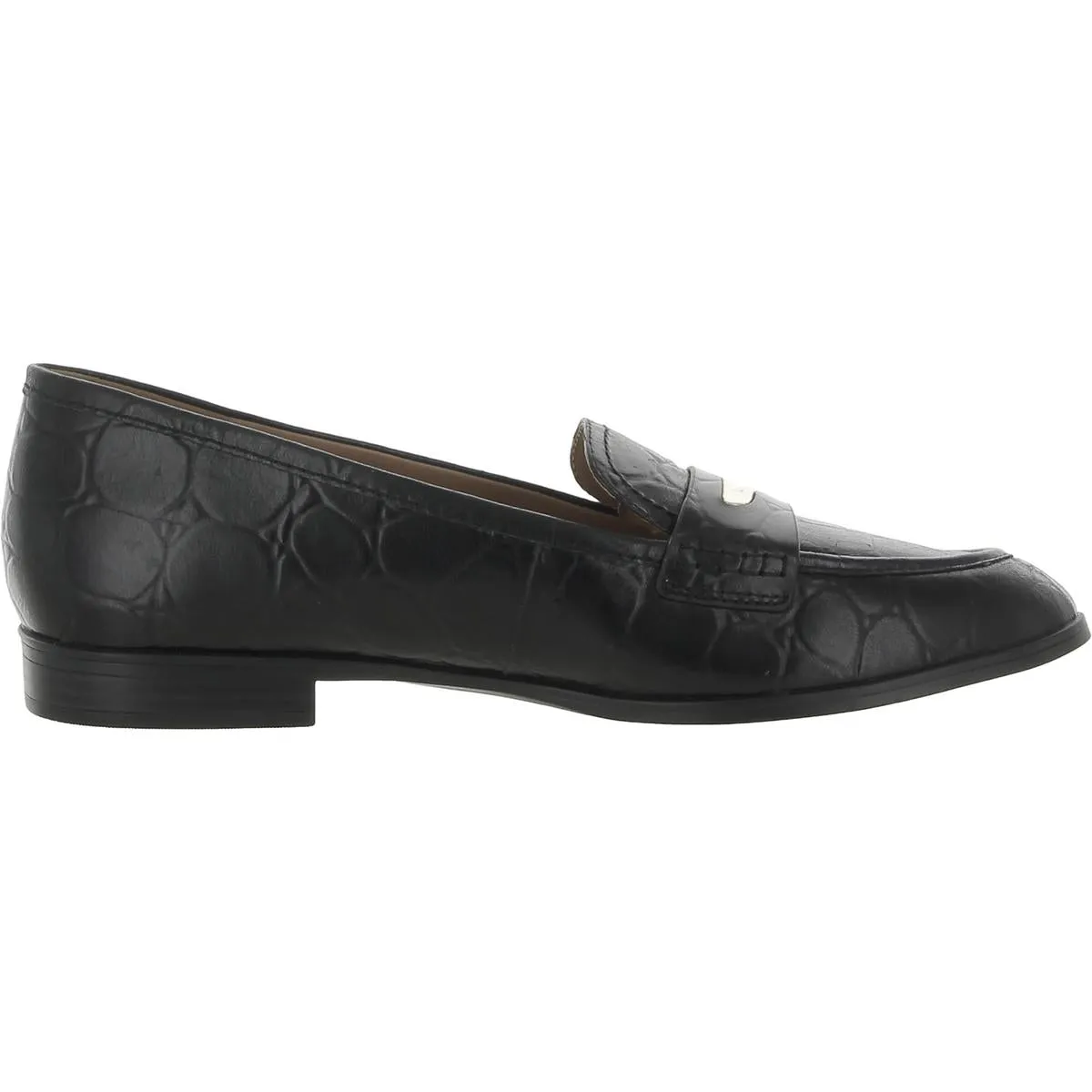 27 Edit Womens Leather Block Heel Loafers