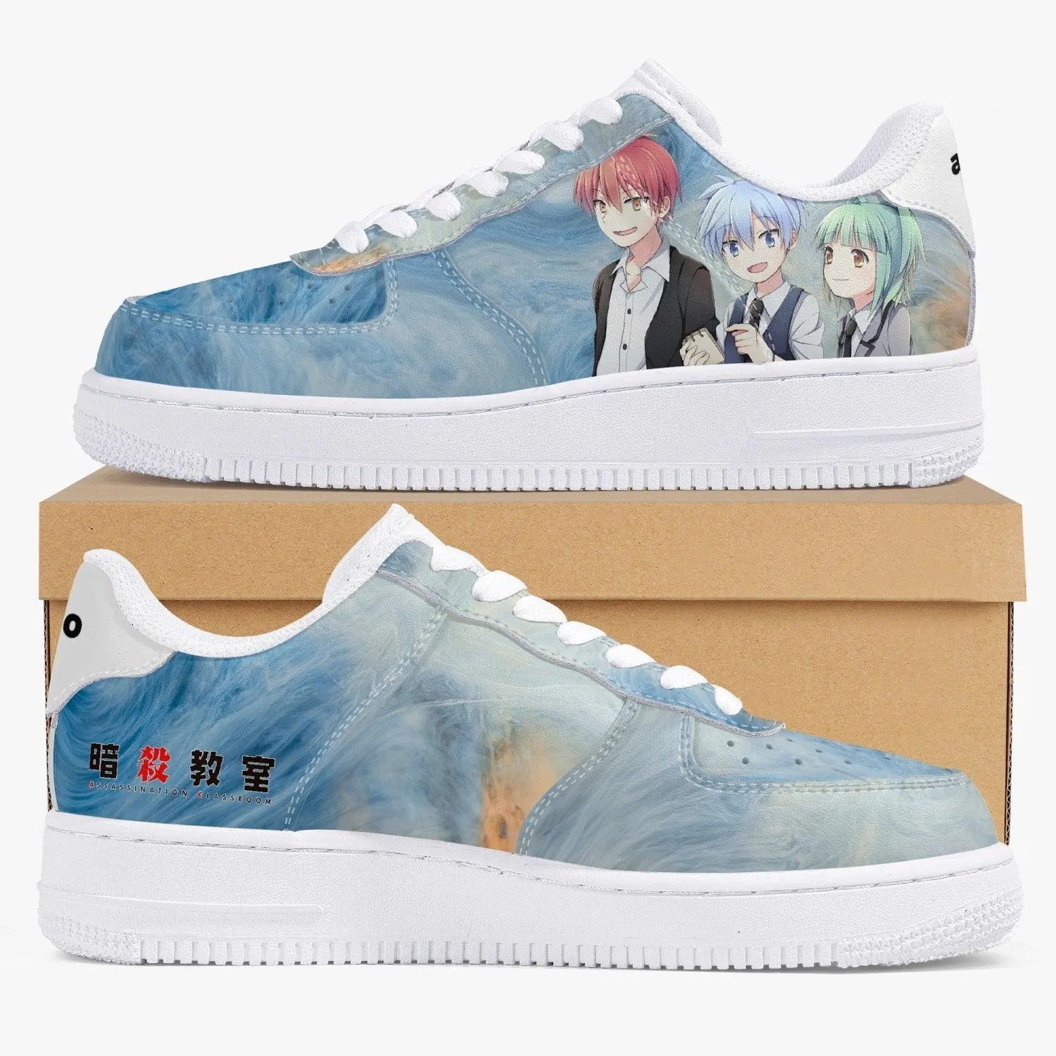 Assassination Classroom Karma Akabane with Nagisa Shiota & Kayano KaedeAF1 Anime Shoes