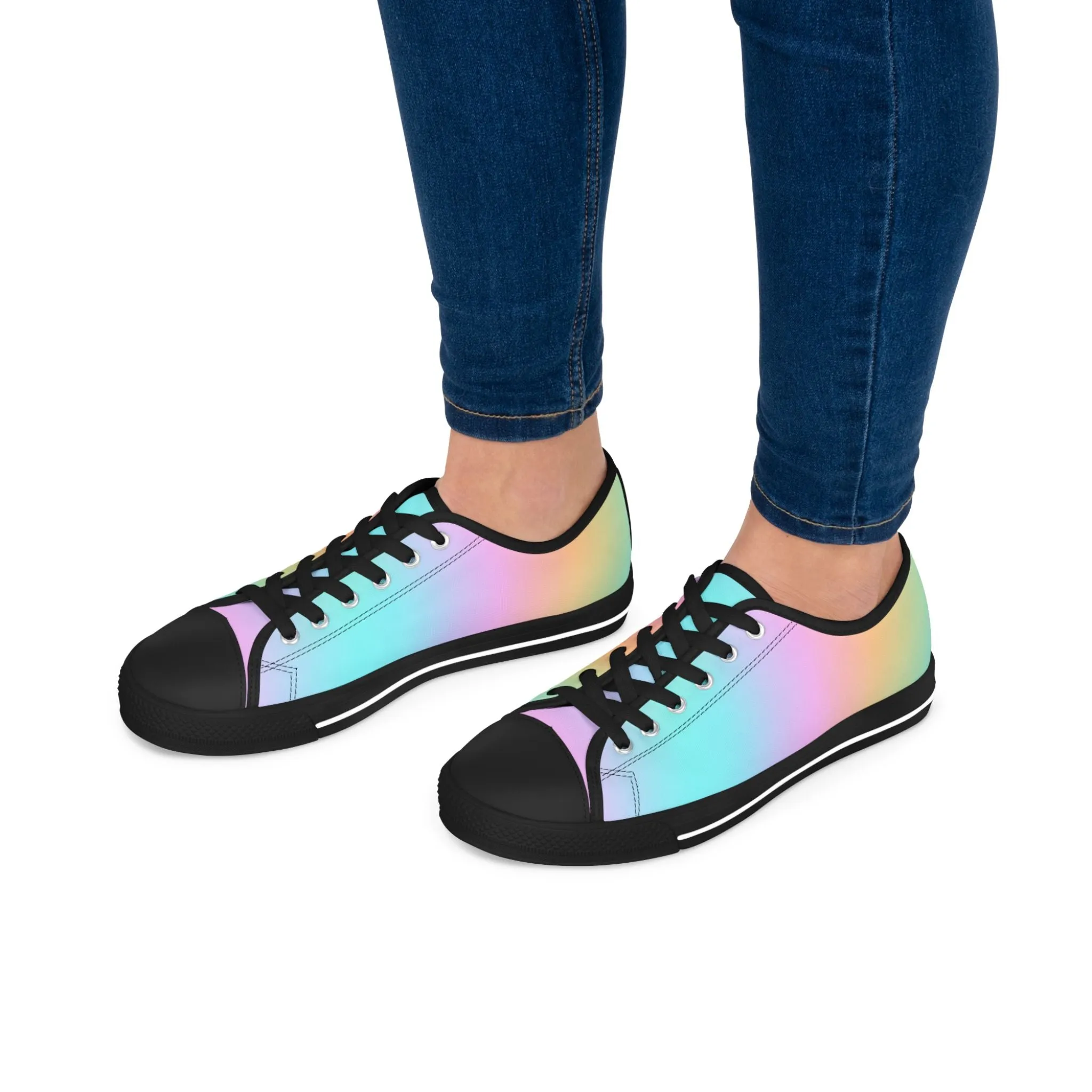 Canvas Sneakers, Pop Of Color Variant, Women's Low Top Sneakers, Stylish And Comfortable, Minimal Yet Classy