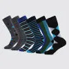 Cerulean Pop Dress Crew Socks 6 Pack