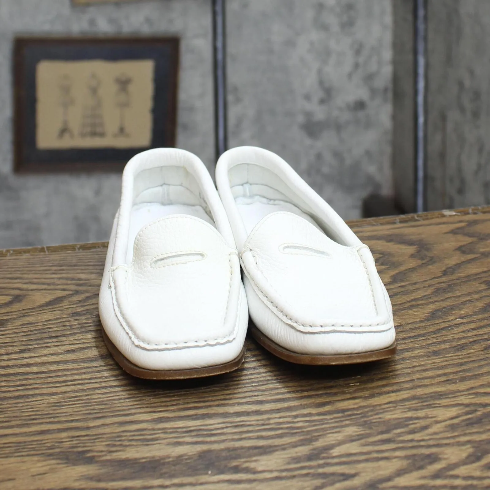 Cole Haan Womens Vintage Moccasins Loafers 16741576046923 White 5.5B