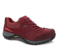 Dansko Women's Paisley Walking Shoes- Red Suede