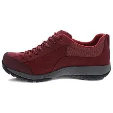 Dansko Women's Paisley Walking Shoes- Red Suede