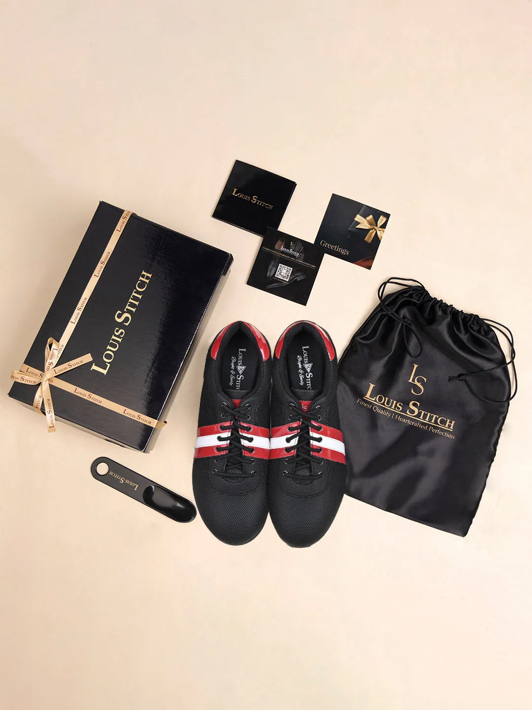 Egyptian Black Fashion Color Blocked Lace-Up Sneaker