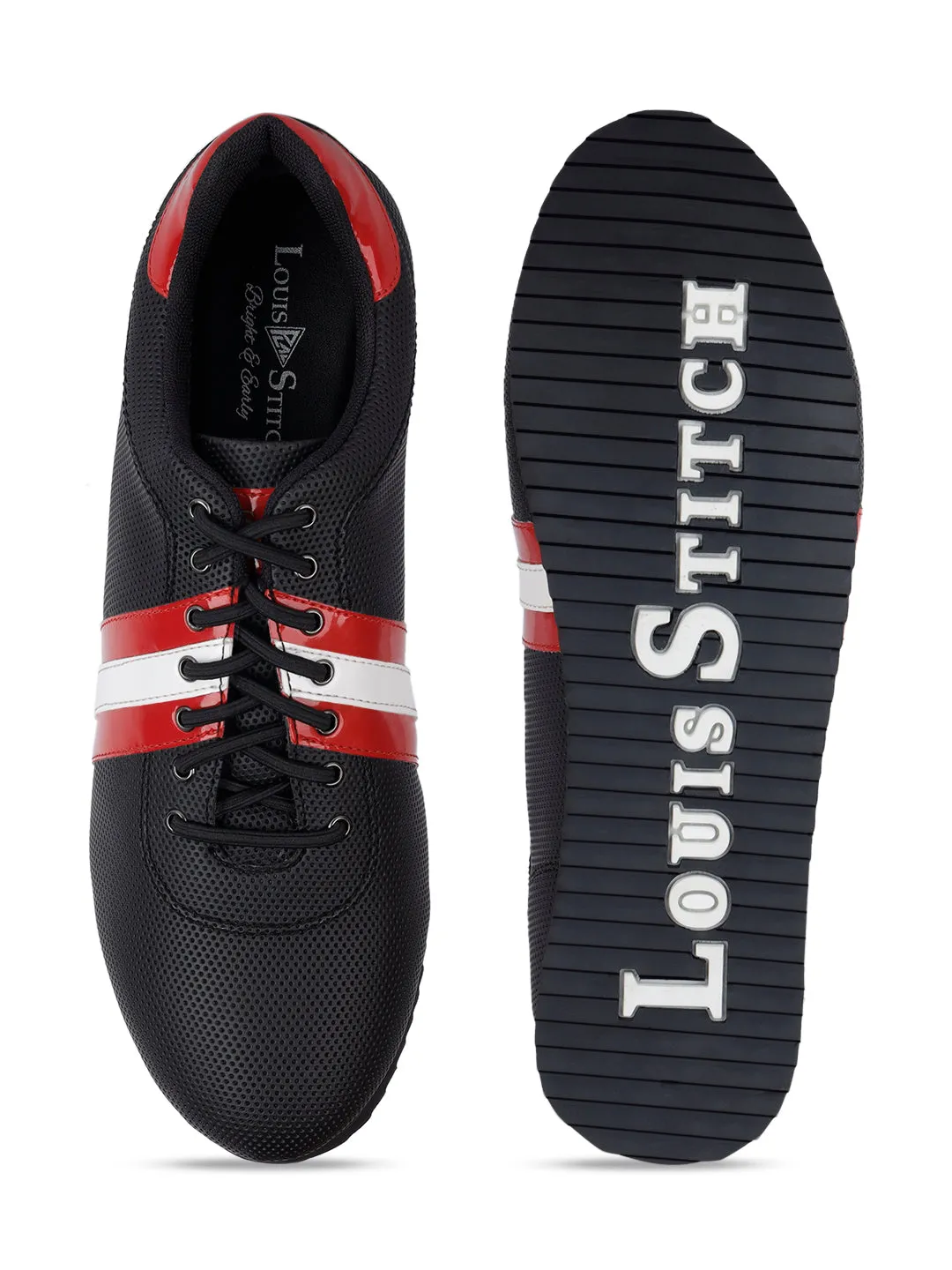 Egyptian Black Fashion Color Blocked Lace-Up Sneaker