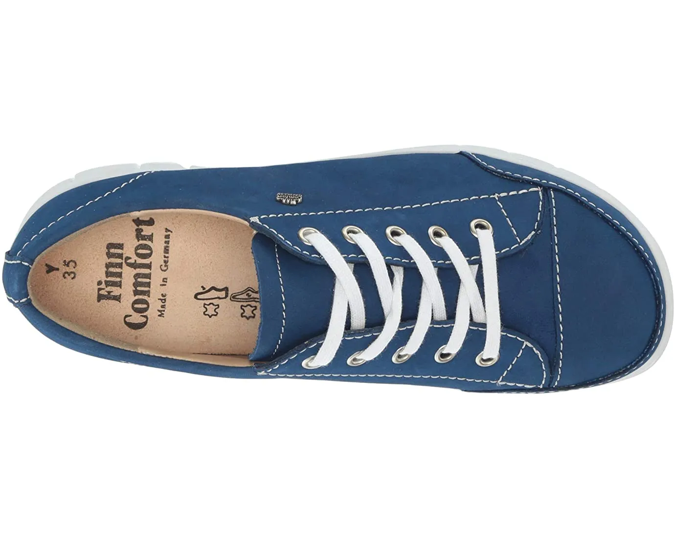Finn Comfort Women's Swansea Shoes- Navy Suede