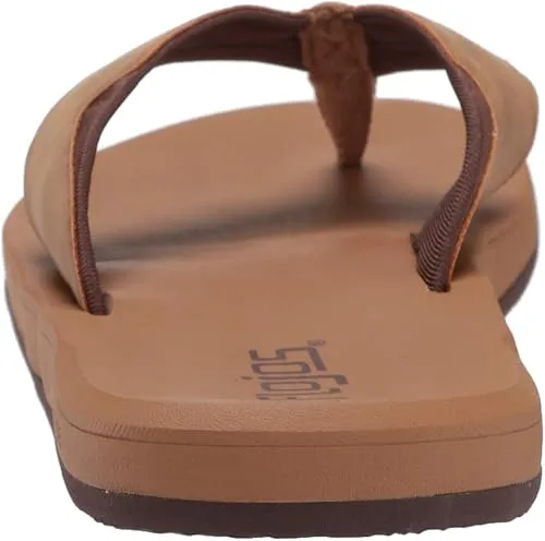 Flojos Men's Hydro Flip Flops Tan Memory Foam Sandals