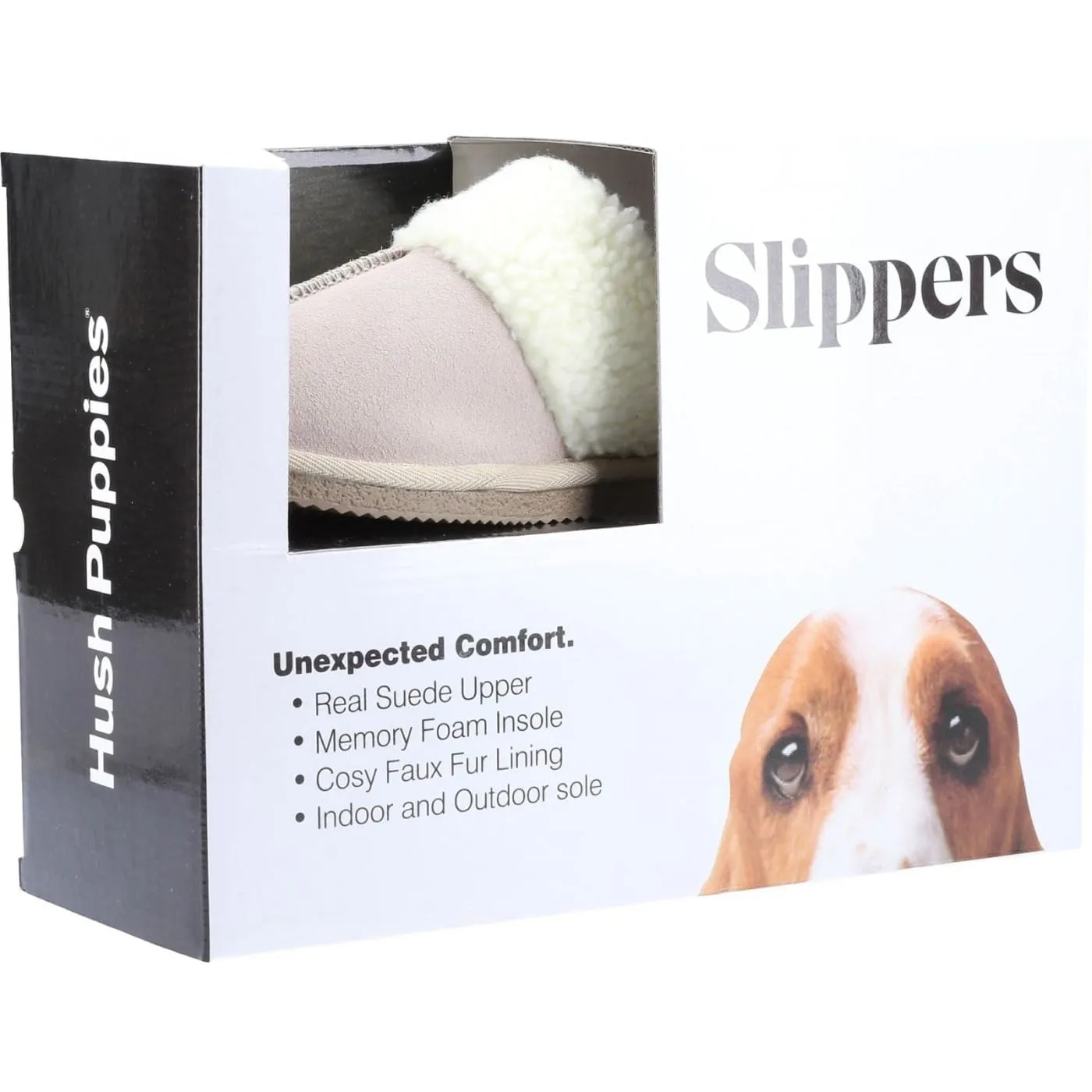 Hush Puppies Arianna Beige Ladies Suede Leather Slippers