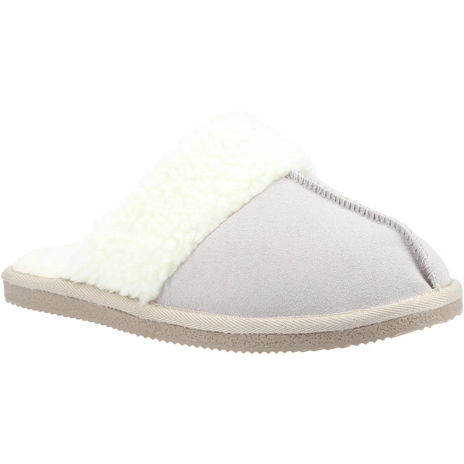 Hush Puppies Arianna Suede Faux Fur Lined Mule Slippers