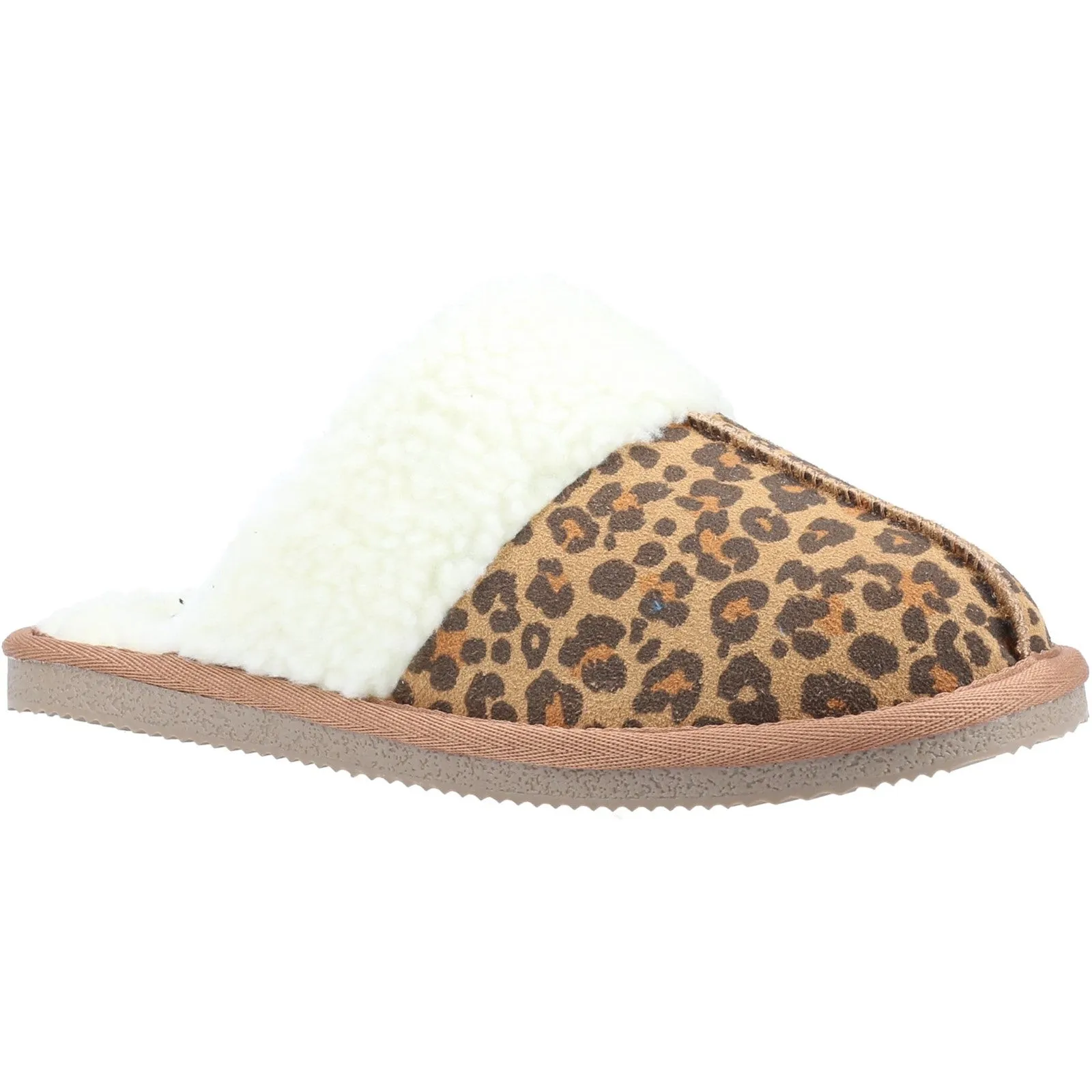 Hush Puppies Arianna Suede Faux Fur Lined Mule Slippers