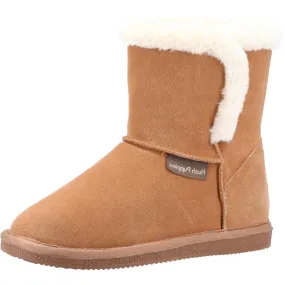 Hush Puppies Ashleigh Tan Ladies Leather Slippers