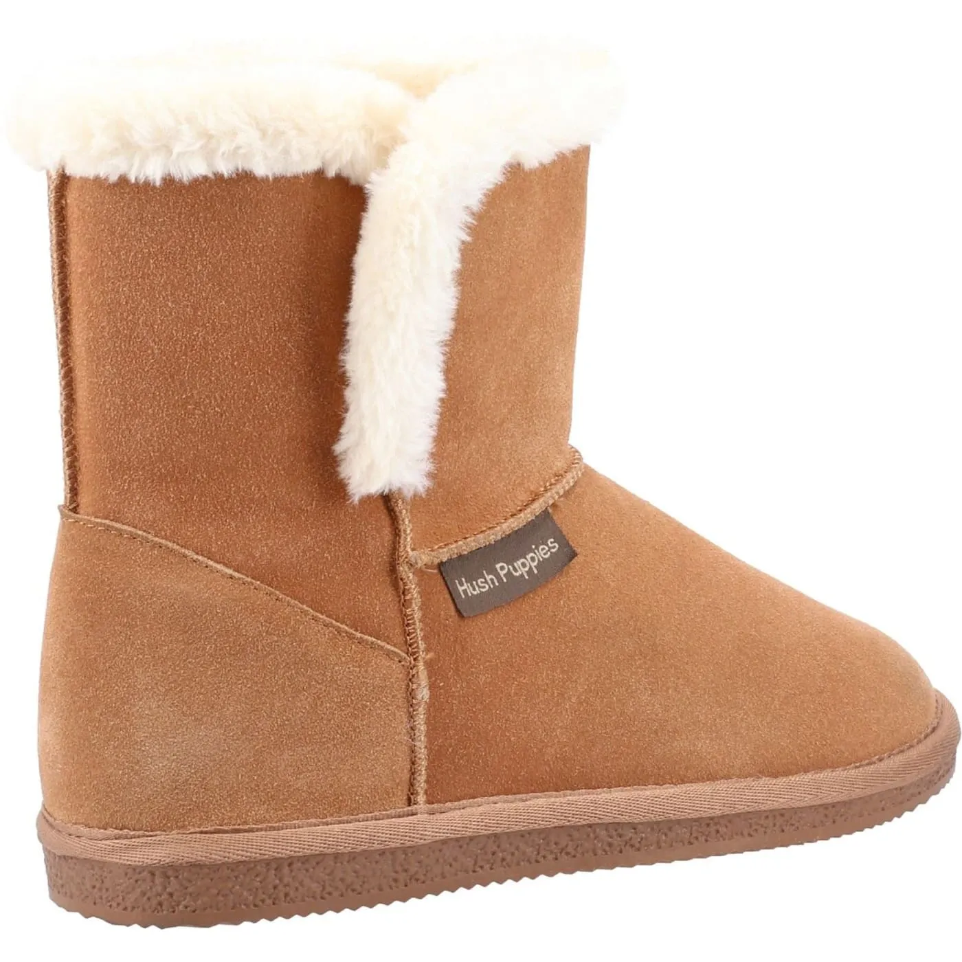 Hush Puppies Ashleigh Tan Ladies Leather Slippers