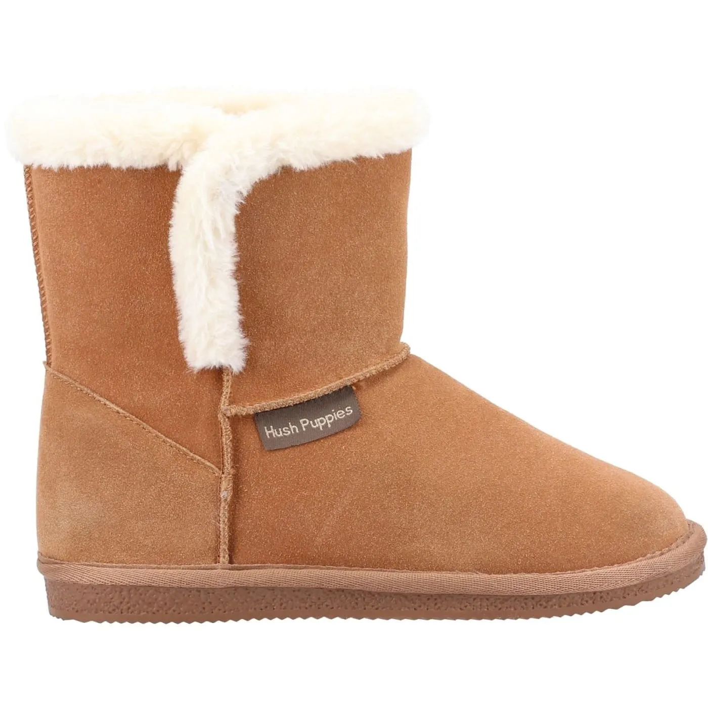 Hush Puppies Ashleigh Tan Ladies Leather Slippers