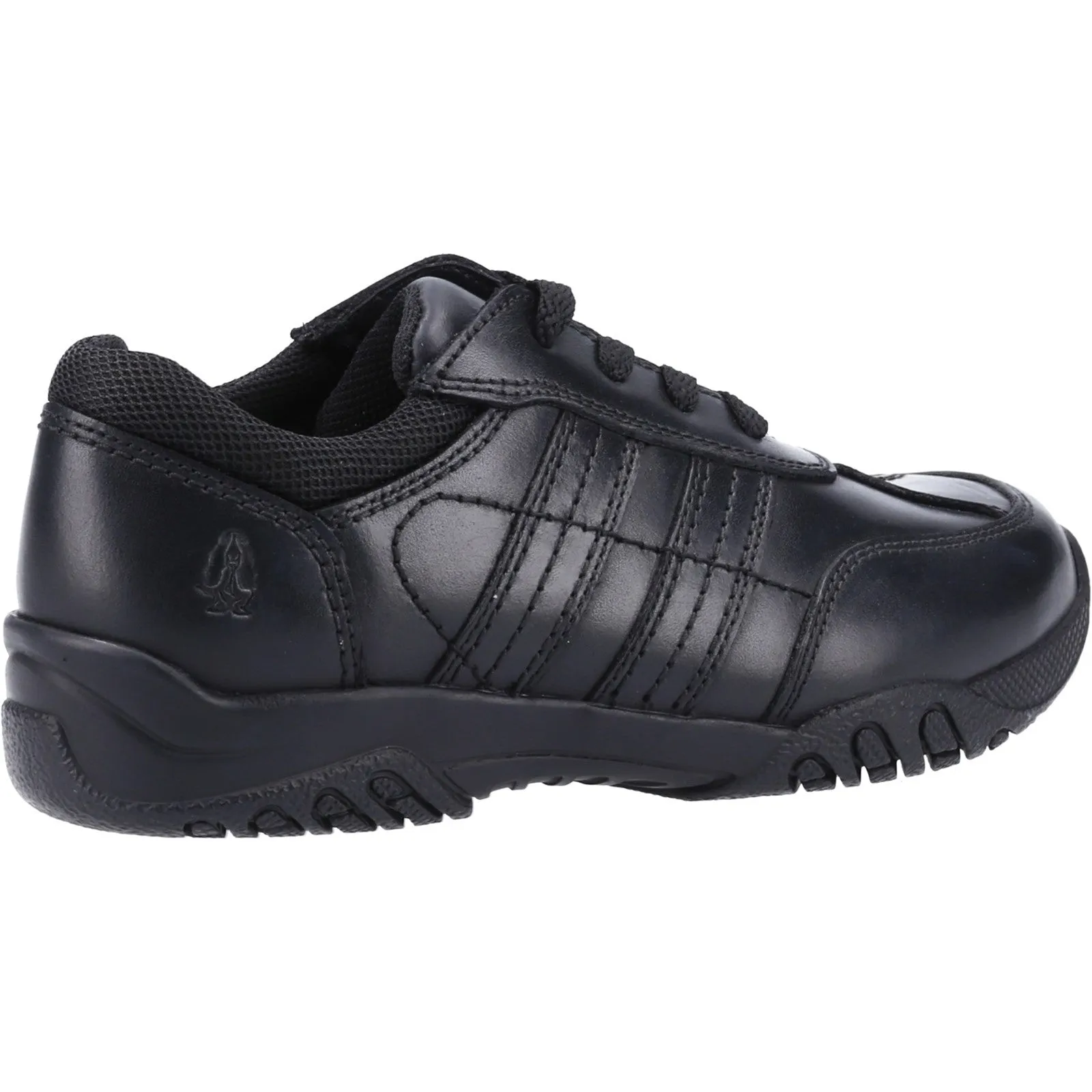 Hush Puppies Boys Jezza 2 Leather School Shoes - Black