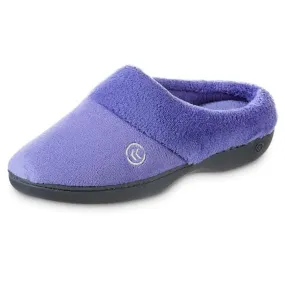 isotoner Women's Classic Hoodback W Memory Foam, Deep Periwinkle, 8.5-9