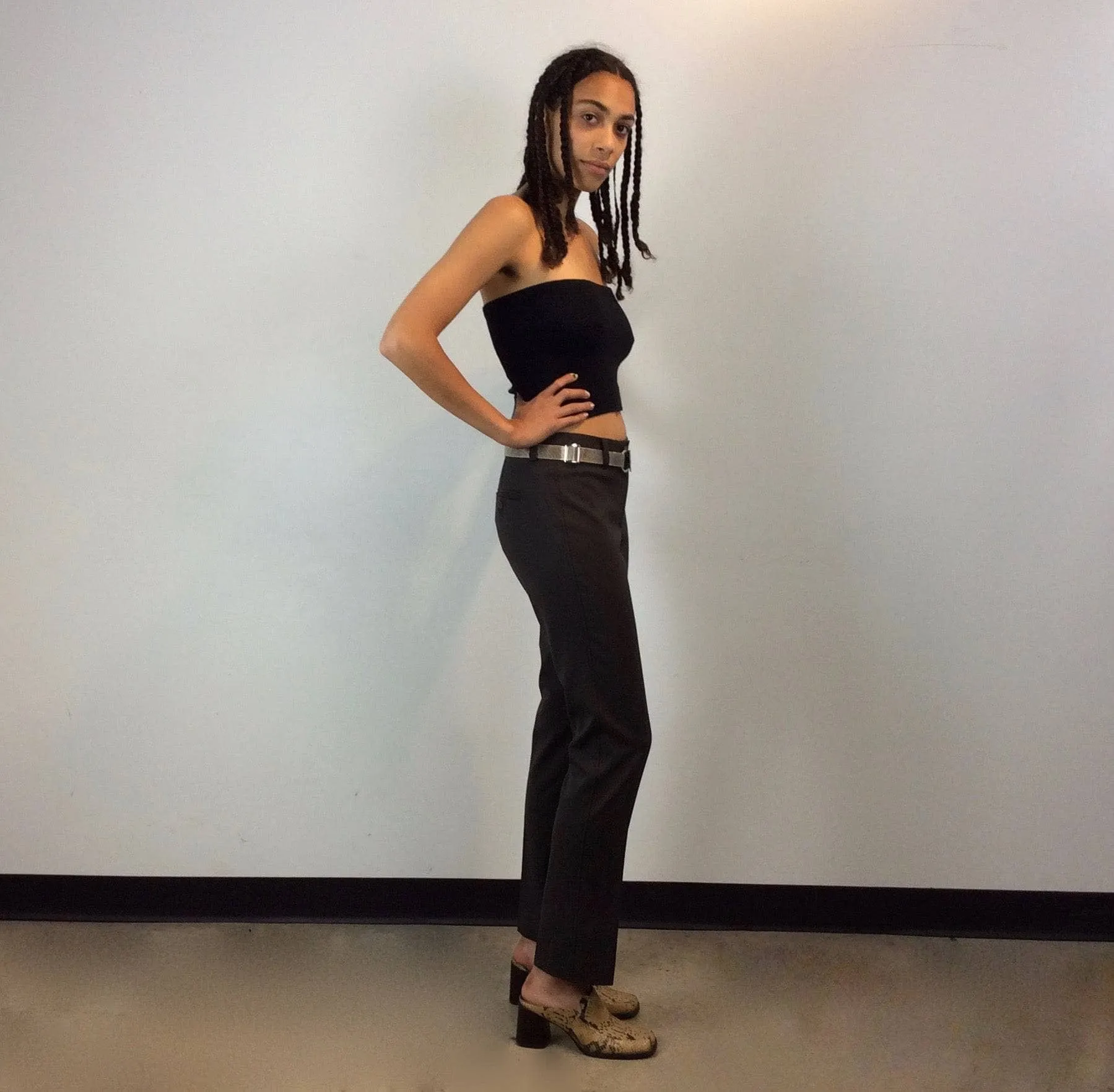 Max Mara Brown Wool Cigarette Pants S/M