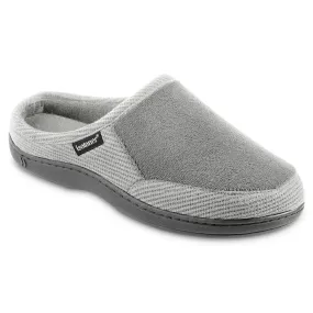 New Men's isotoner Microterry and Waffle Travis Hoodback Slippers, Sz M 8-9
