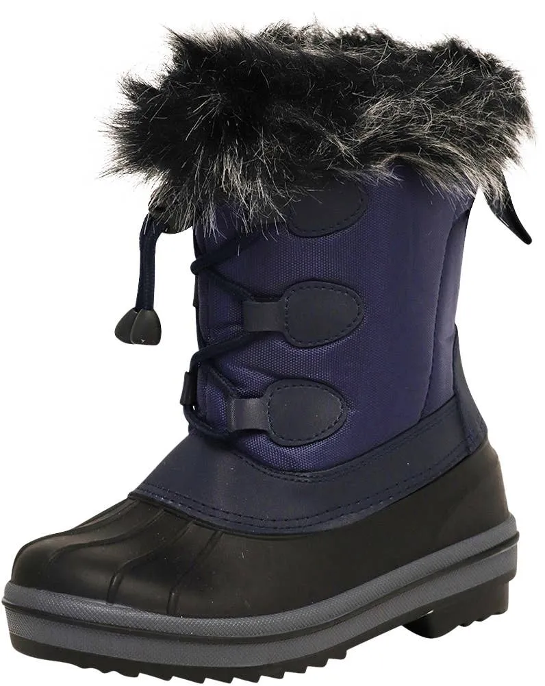 NORTY Tod Boys 4-6 Blue Fur Trim Boots 50050