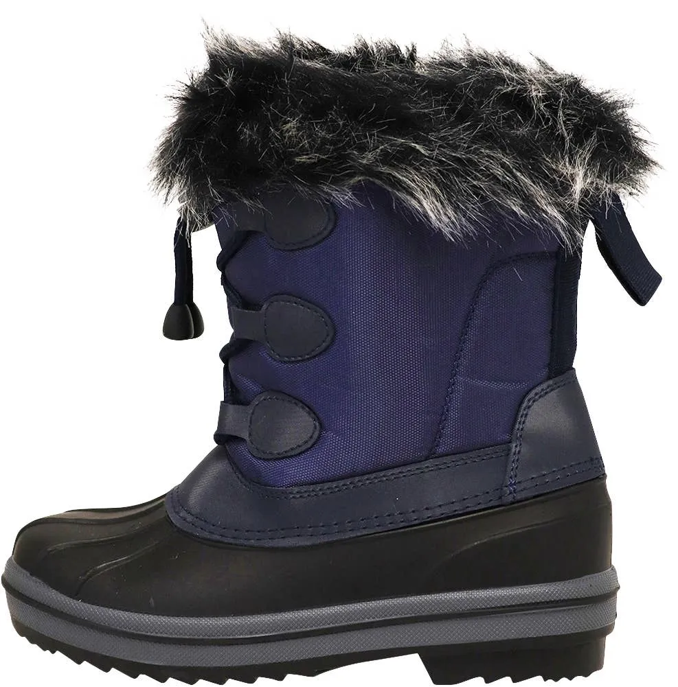 NORTY Tod Boys 4-6 Blue Fur Trim Boots 50050