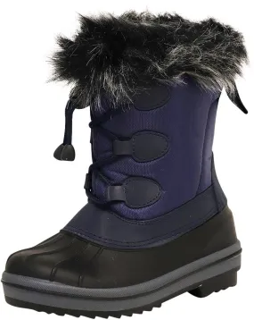 NORTY Tod Boys 4-6 Blue Fur Trim Boots 50050