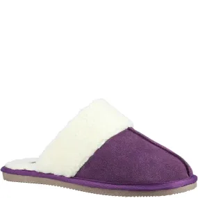Purple Arianna Mule Slippers