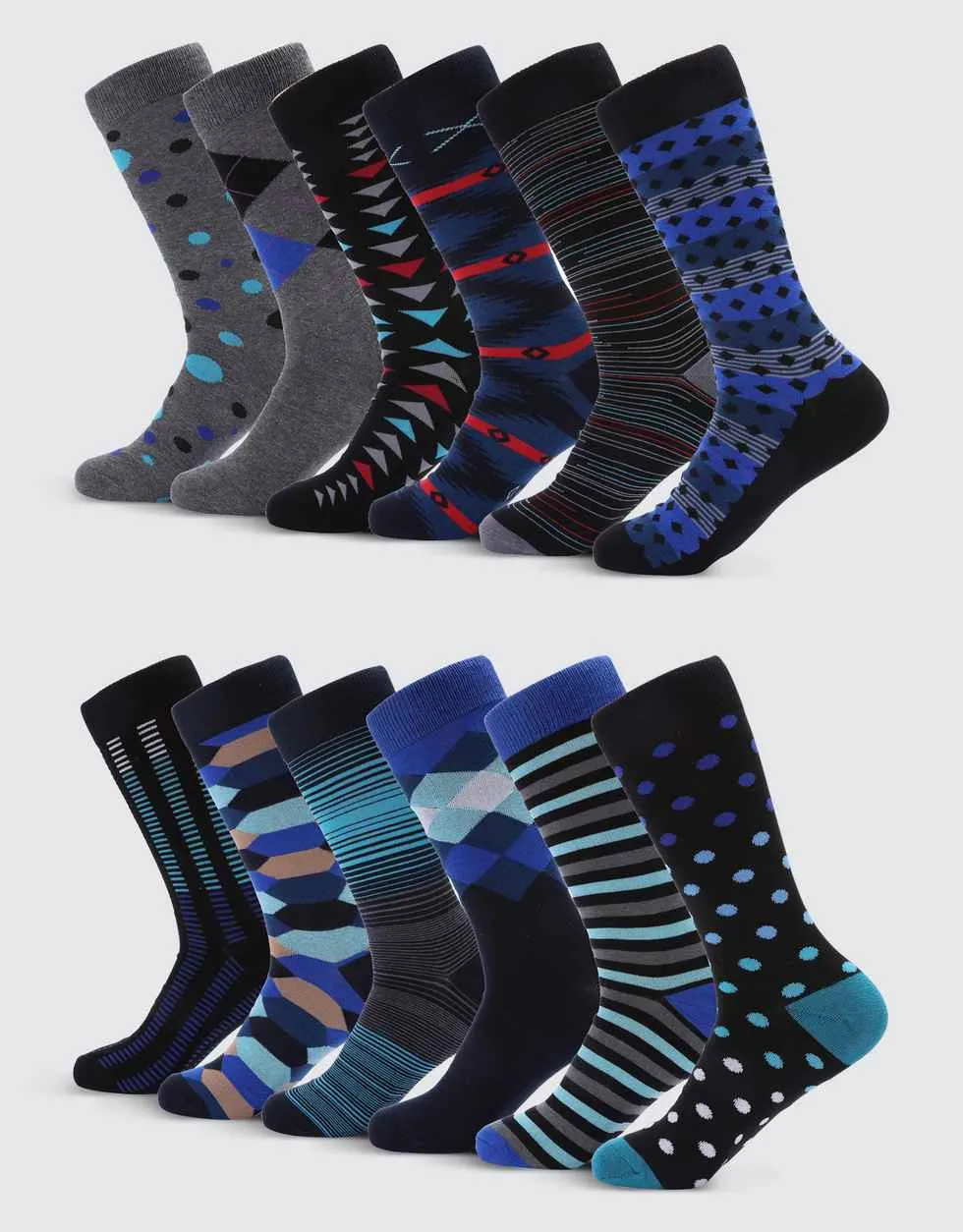 Robust Morning Dress Crew Socks 12 Pack