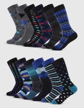 Robust Morning Dress Crew Socks 12 Pack