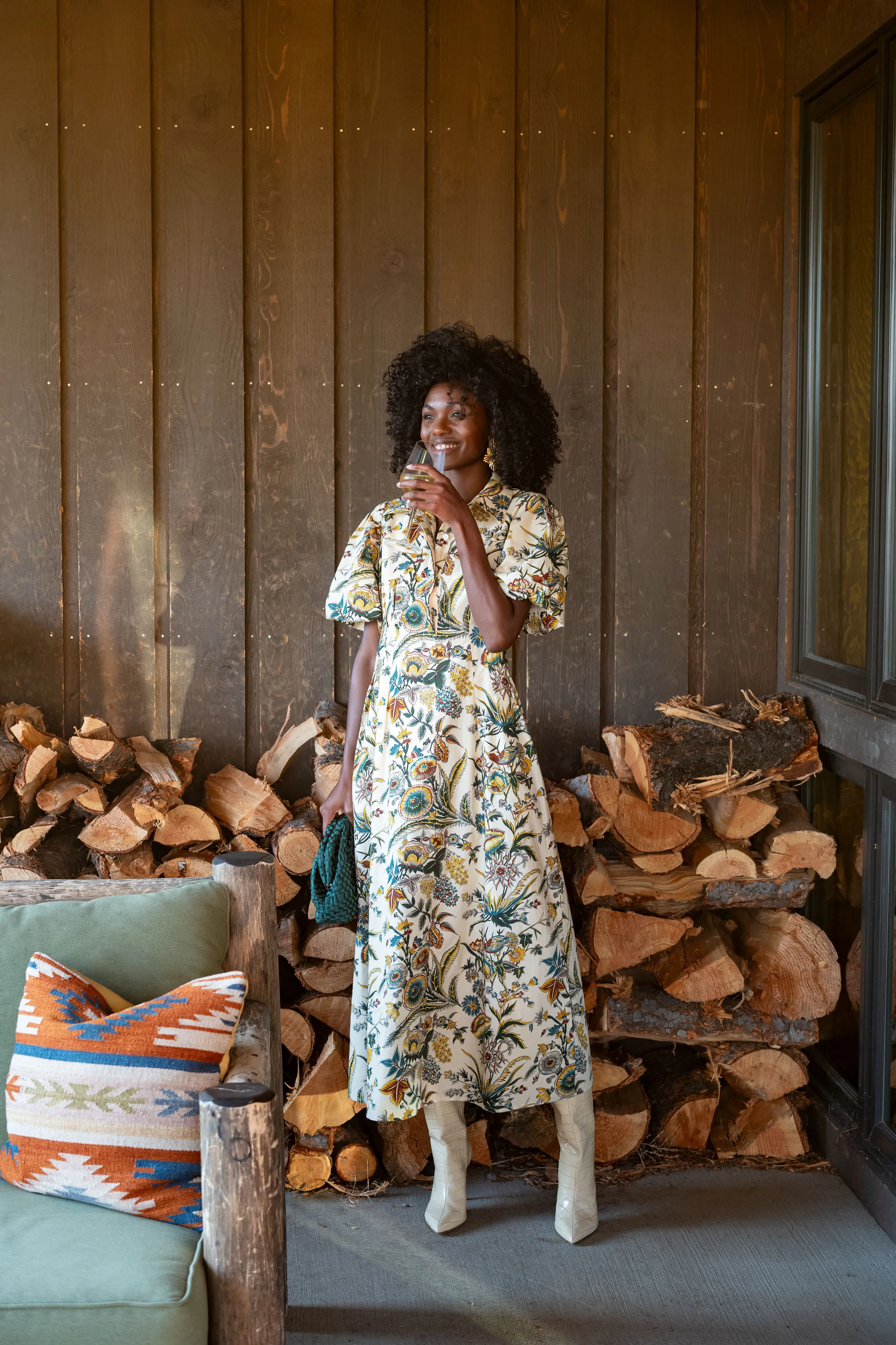 Sharp Floral Delaney Dress