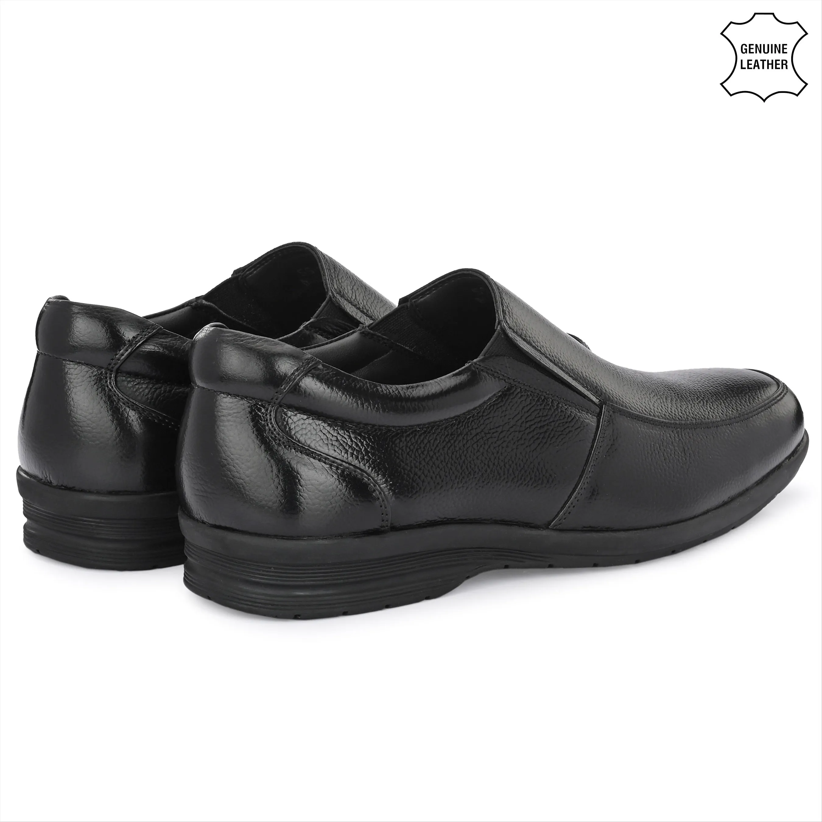 Sharp Full Grain Leather Slip Ons