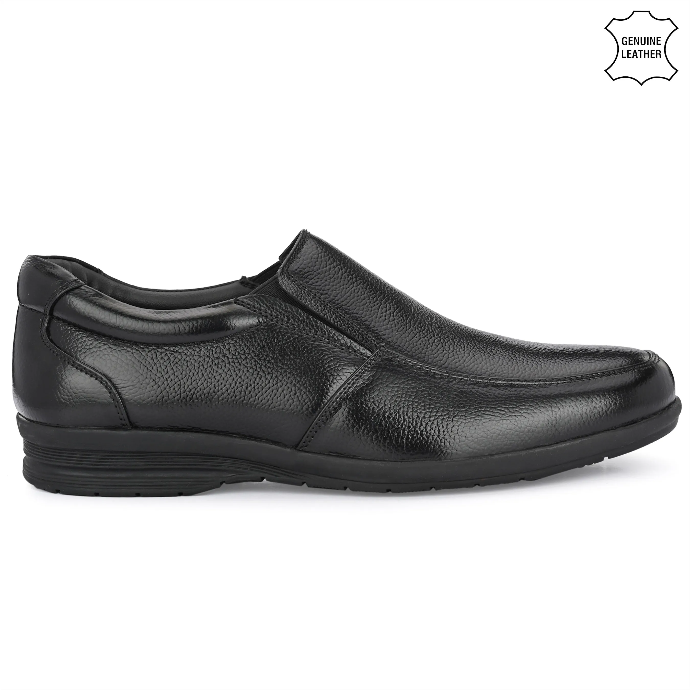 Sharp Full Grain Leather Slip Ons