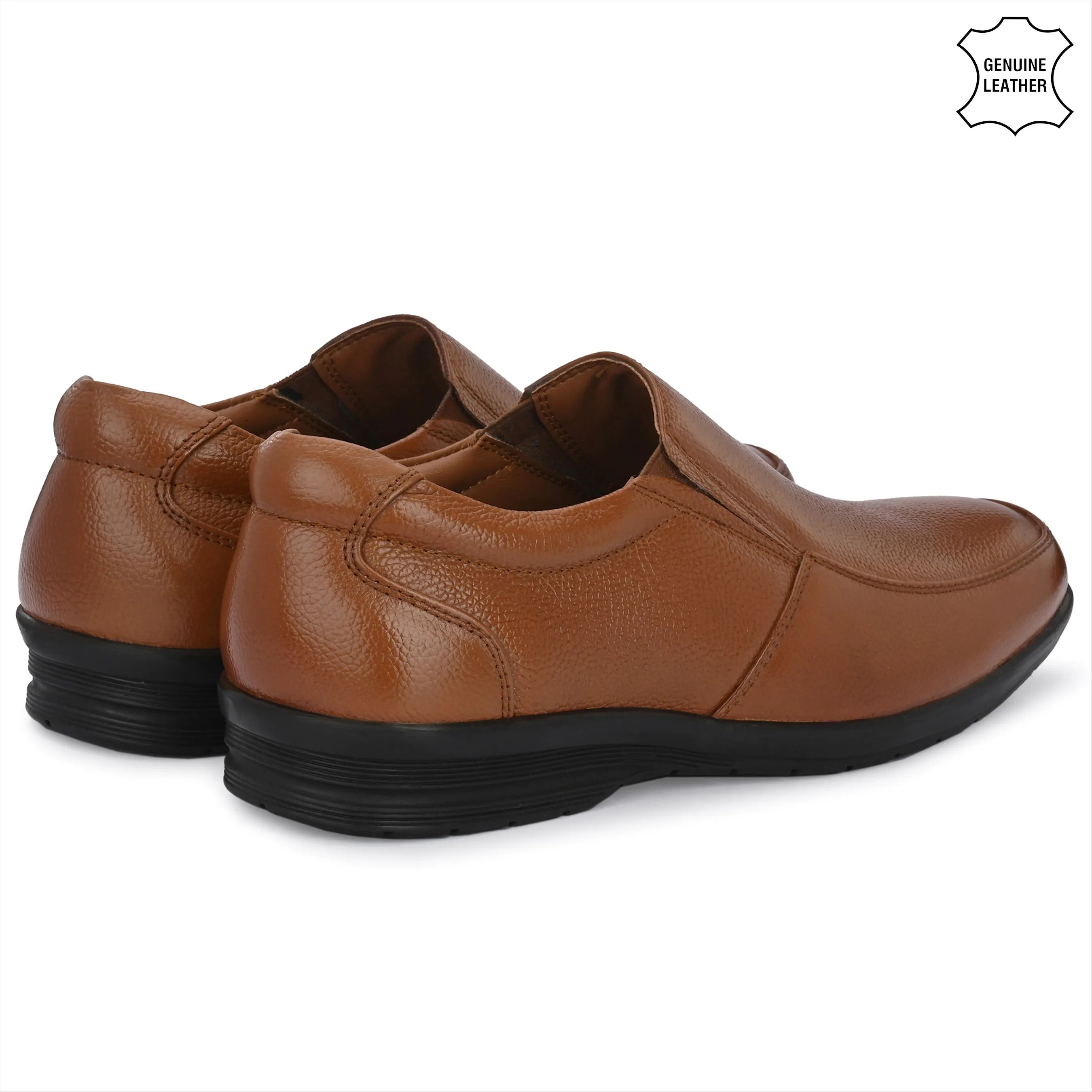 Sharp Full Grain Leather Slip Ons