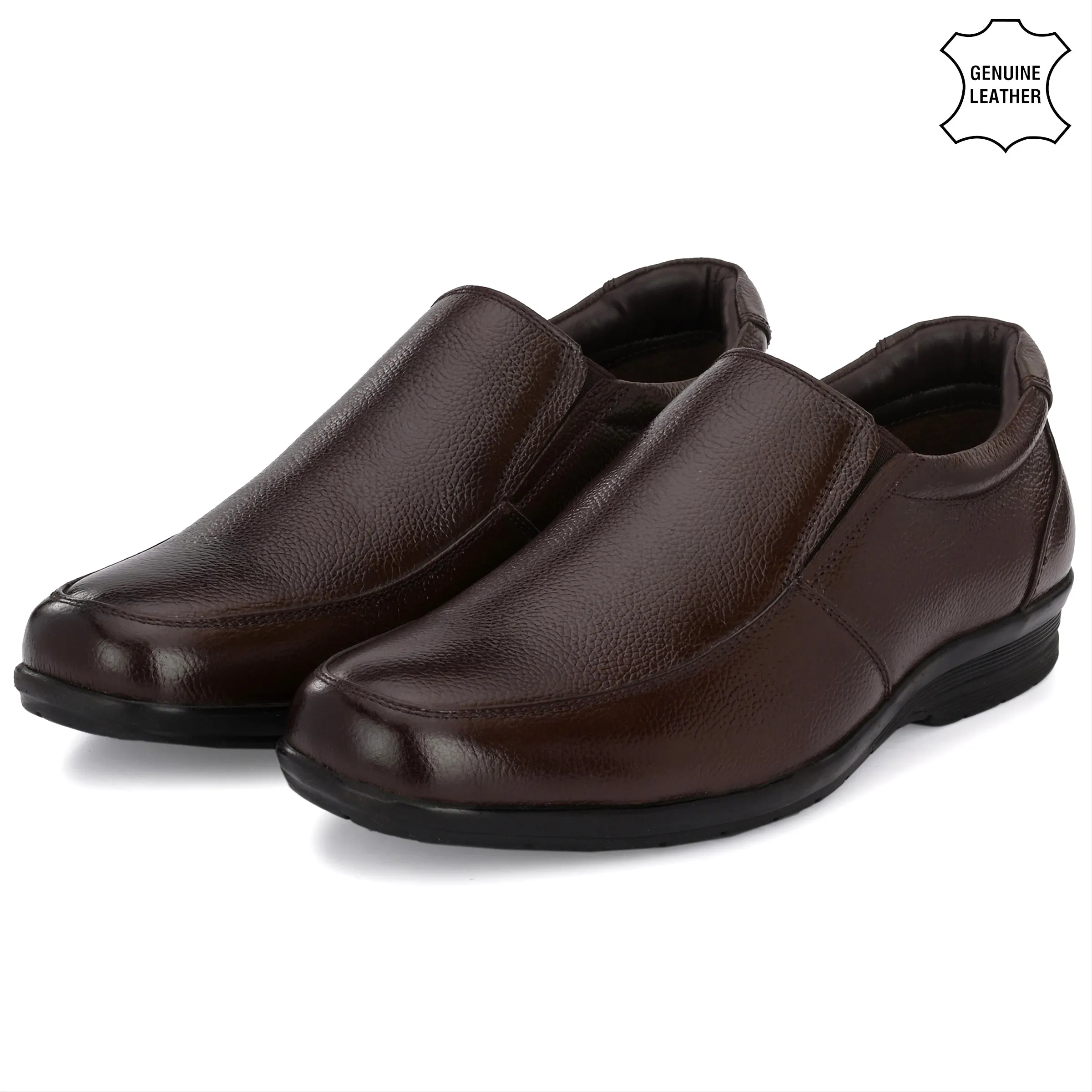 Sharp Full Grain Leather Slip Ons
