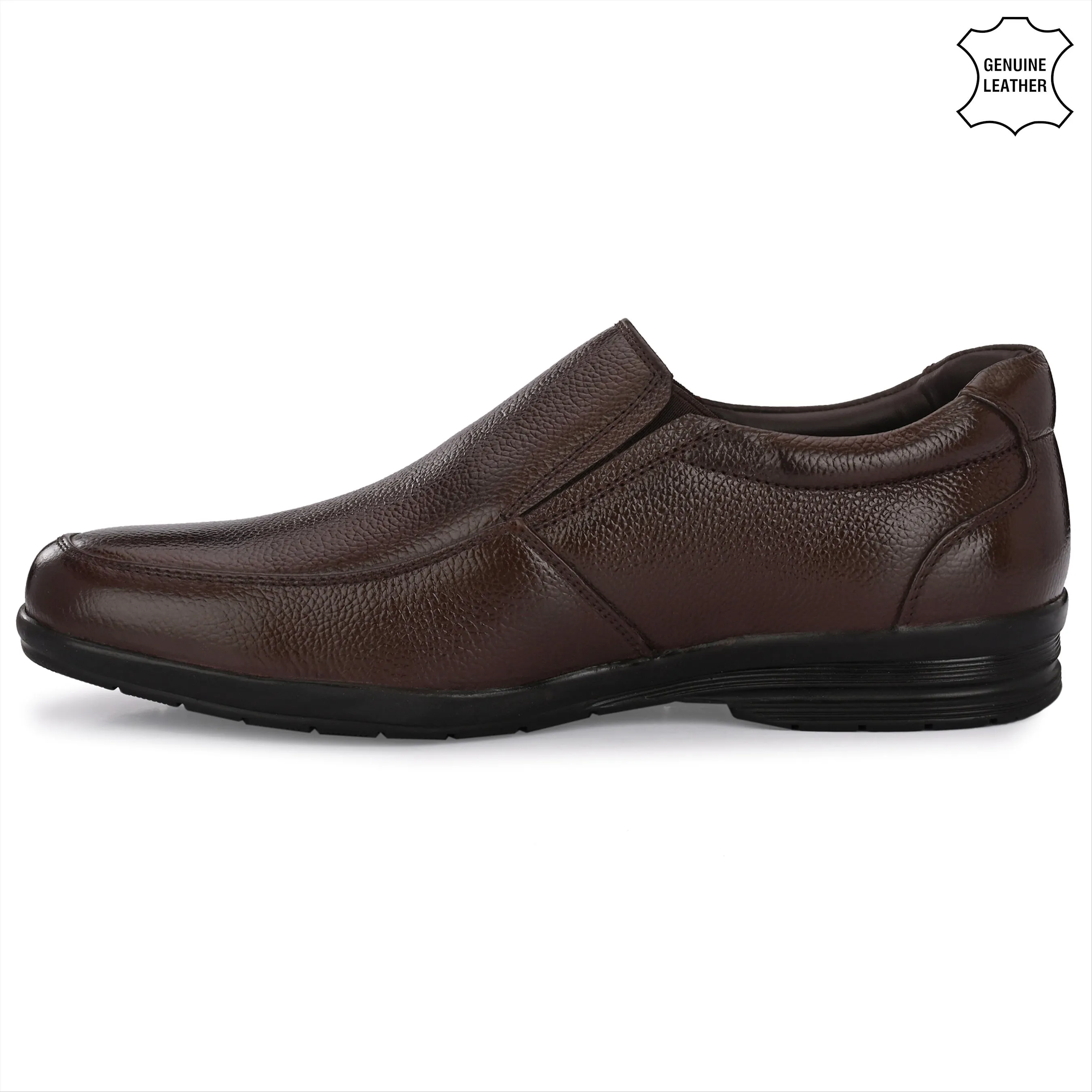 Sharp Full Grain Leather Slip Ons
