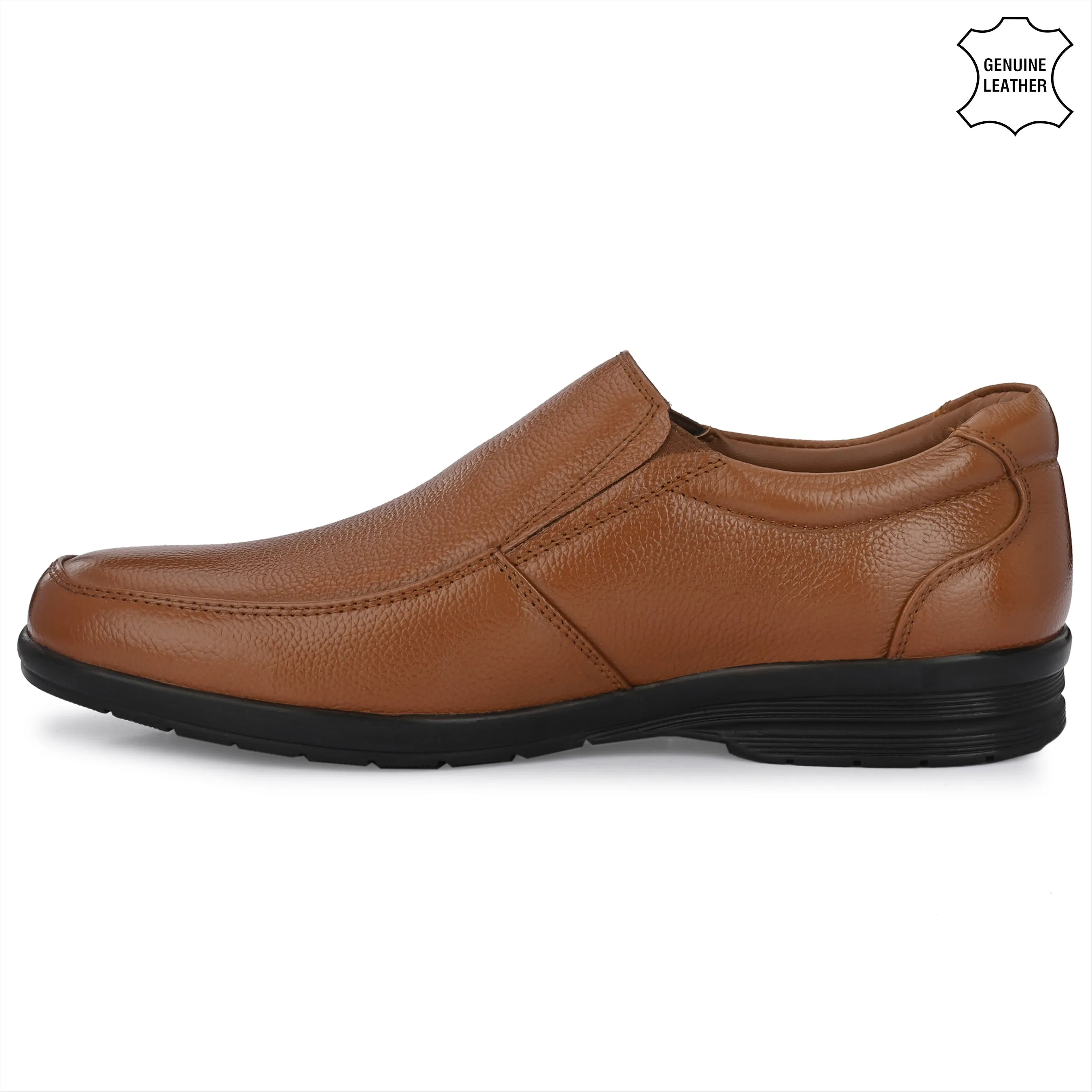 Sharp Full Grain Leather Slip Ons