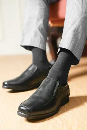 Sharp Full Grain Leather Slip Ons