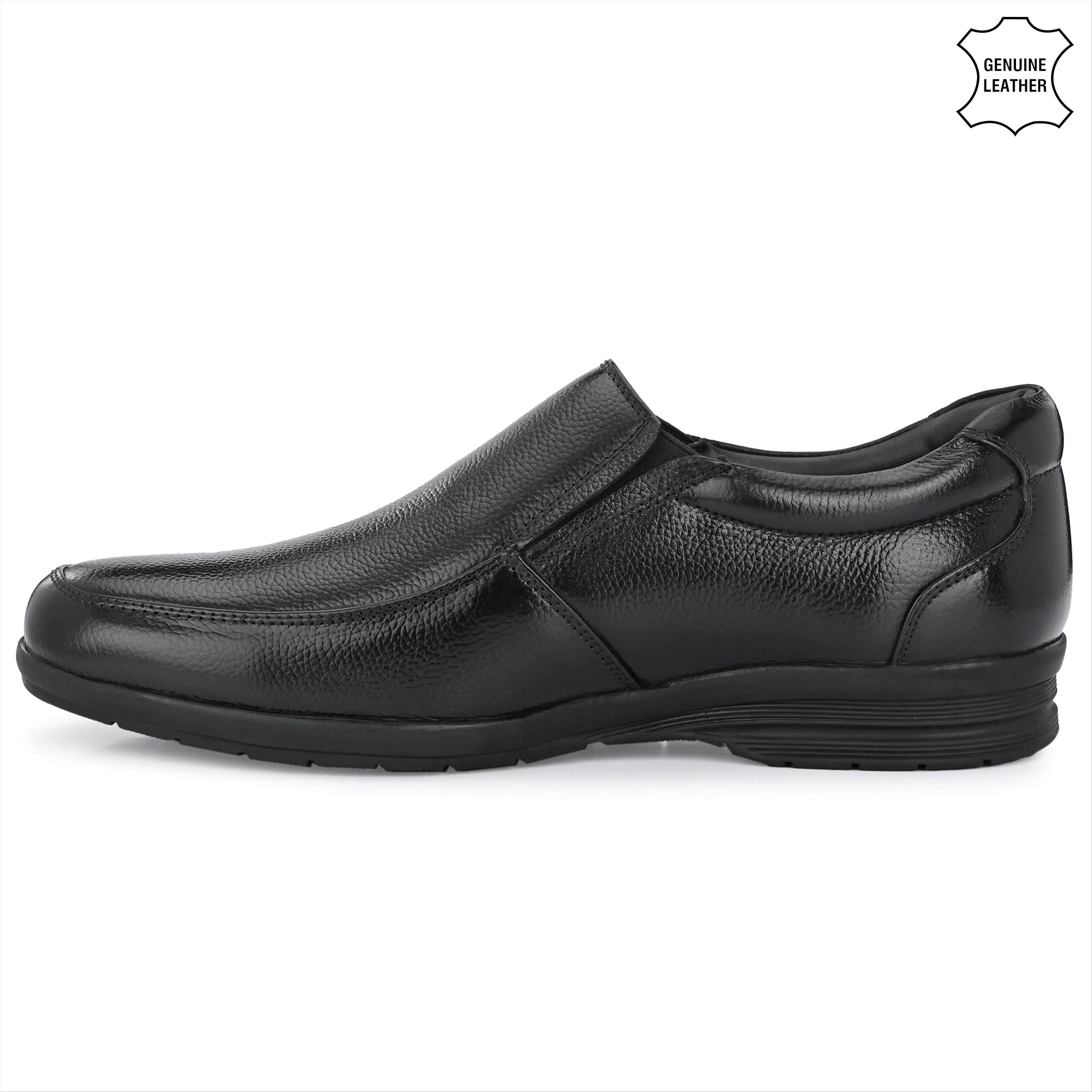 Sharp Full Grain Leather Slip Ons