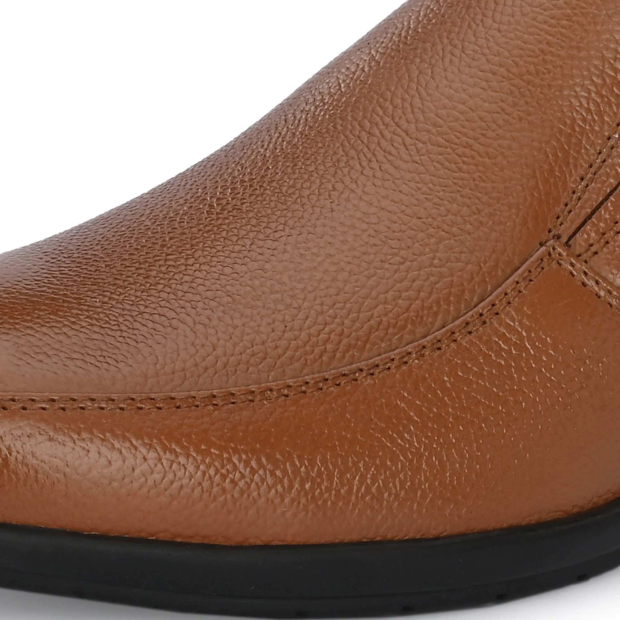 Sharp Full Grain Leather Slip Ons