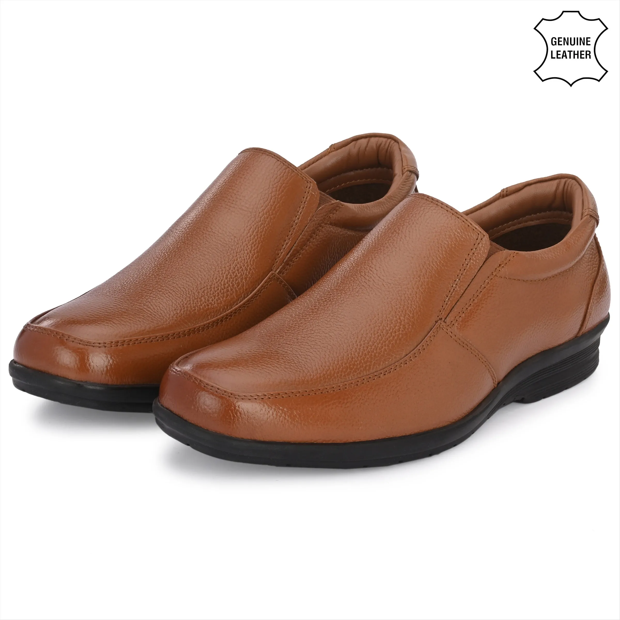 Sharp Full Grain Leather Slip Ons