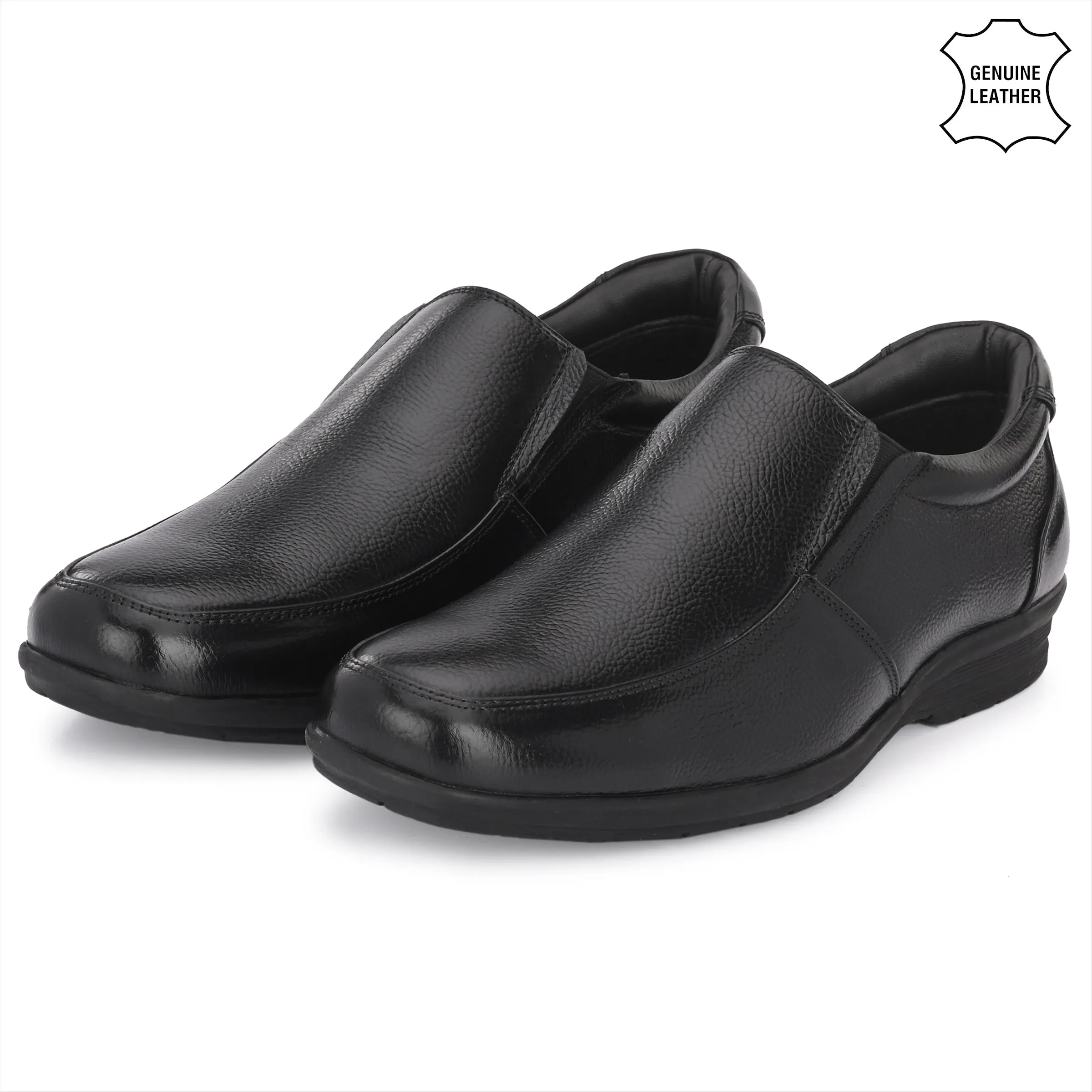 Sharp Full Grain Leather Slip Ons
