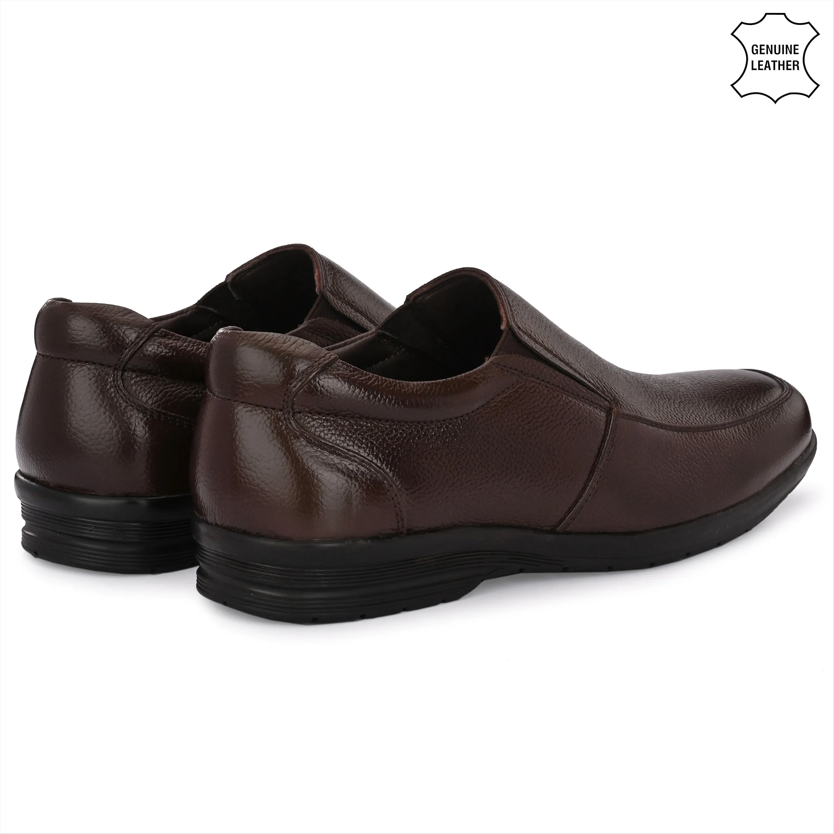 Sharp Full Grain Leather Slip Ons