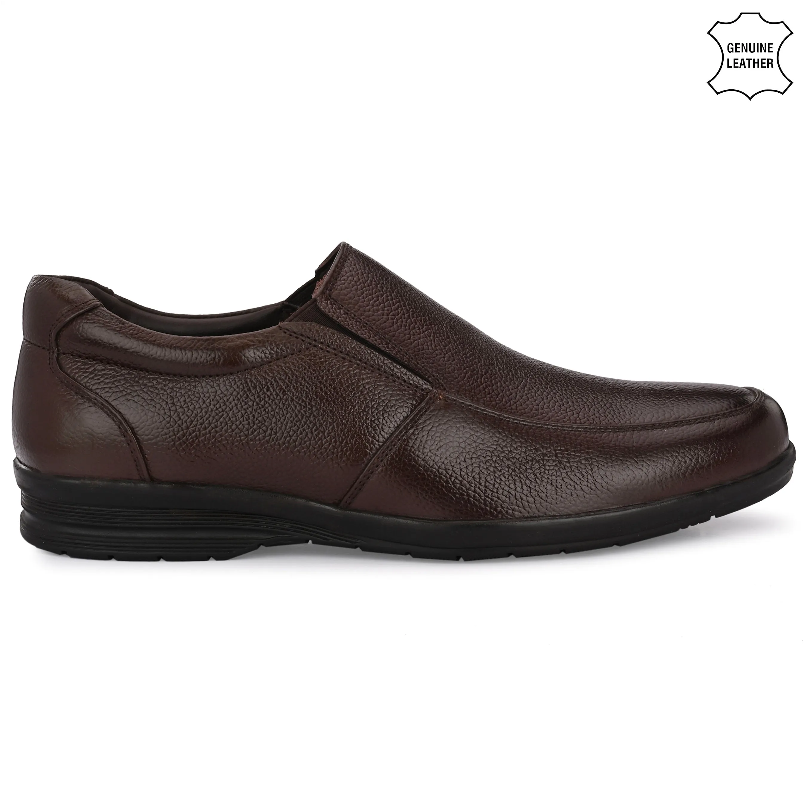 Sharp Full Grain Leather Slip Ons