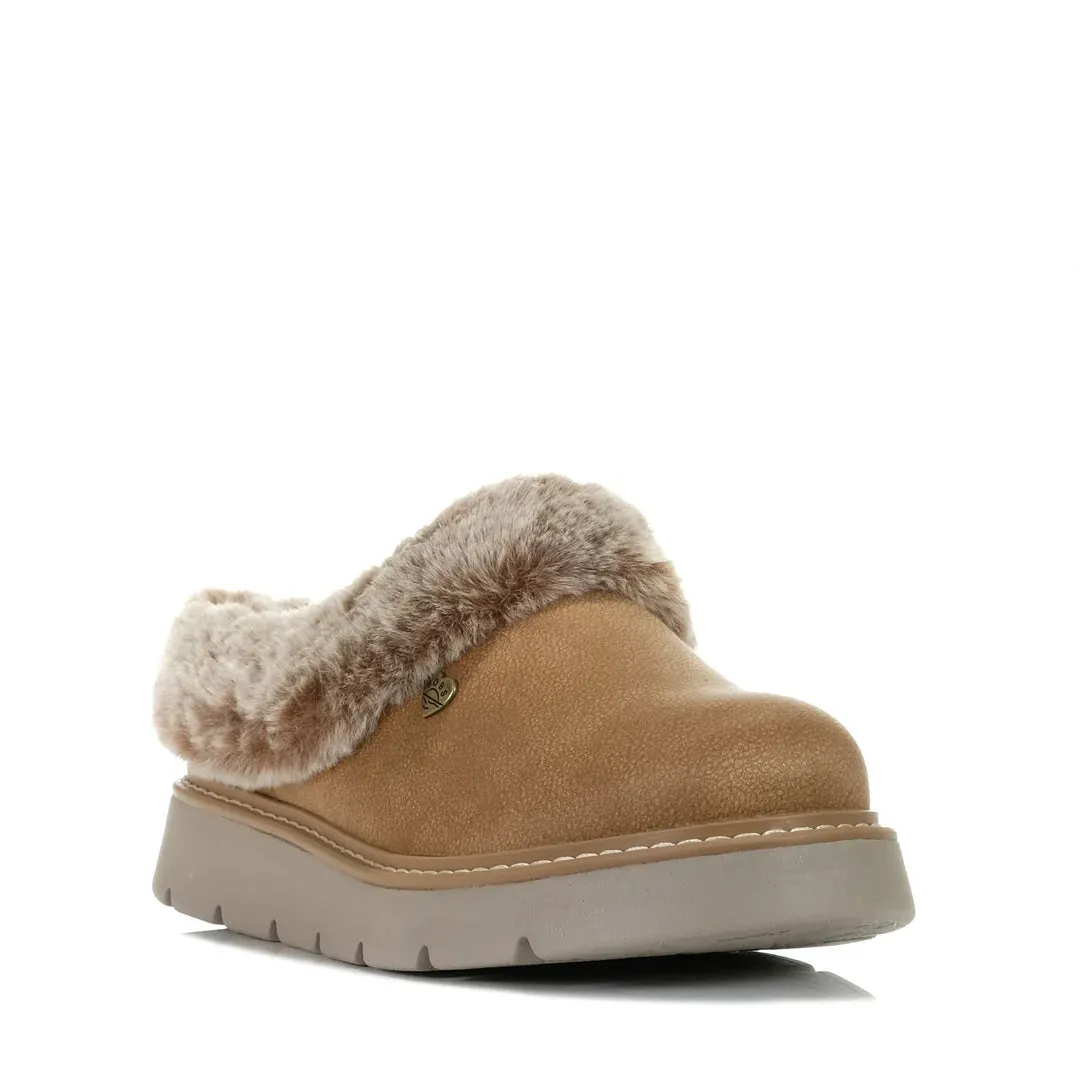SKECHERS BOBS WOMENS KEEPSAKES LITE COZY BLEND - CHESTNUT