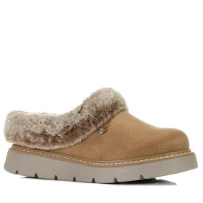 SKECHERS BOBS WOMENS KEEPSAKES LITE COZY BLEND - CHESTNUT