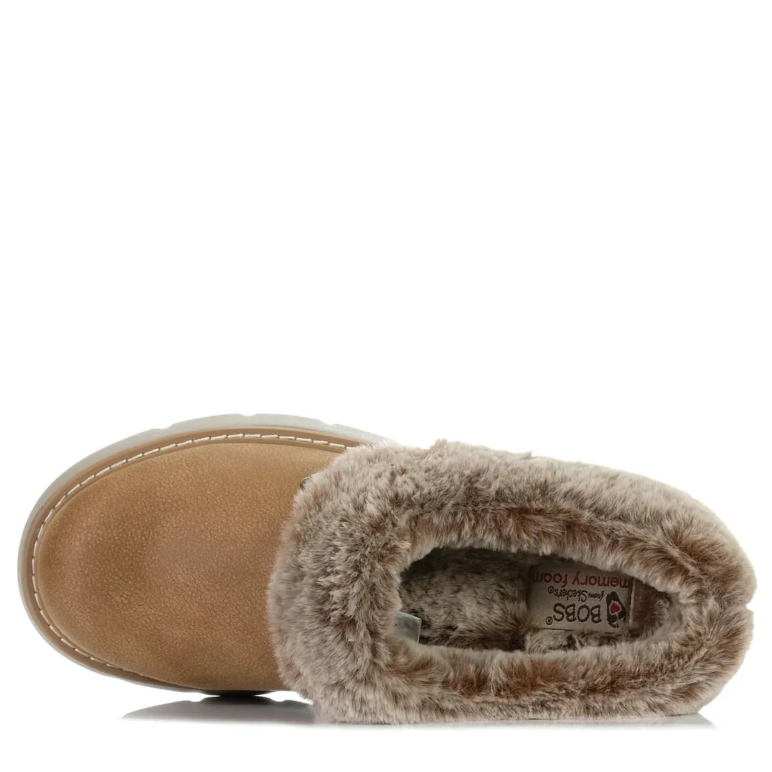 SKECHERS BOBS WOMENS KEEPSAKES LITE COZY BLEND - CHESTNUT