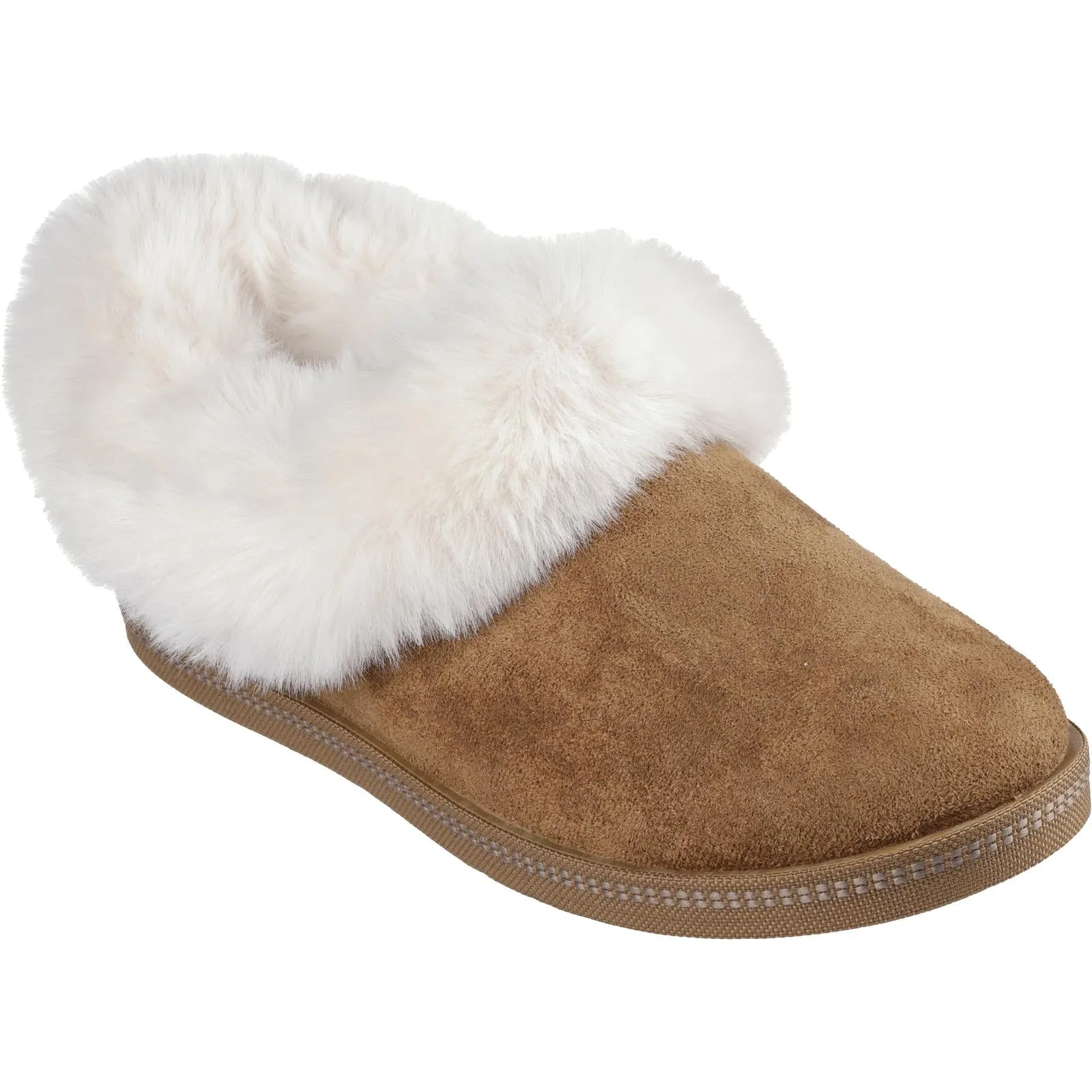 Skechers Womens Cozy Campfire Suede Memory Foam Clog Style Slipper