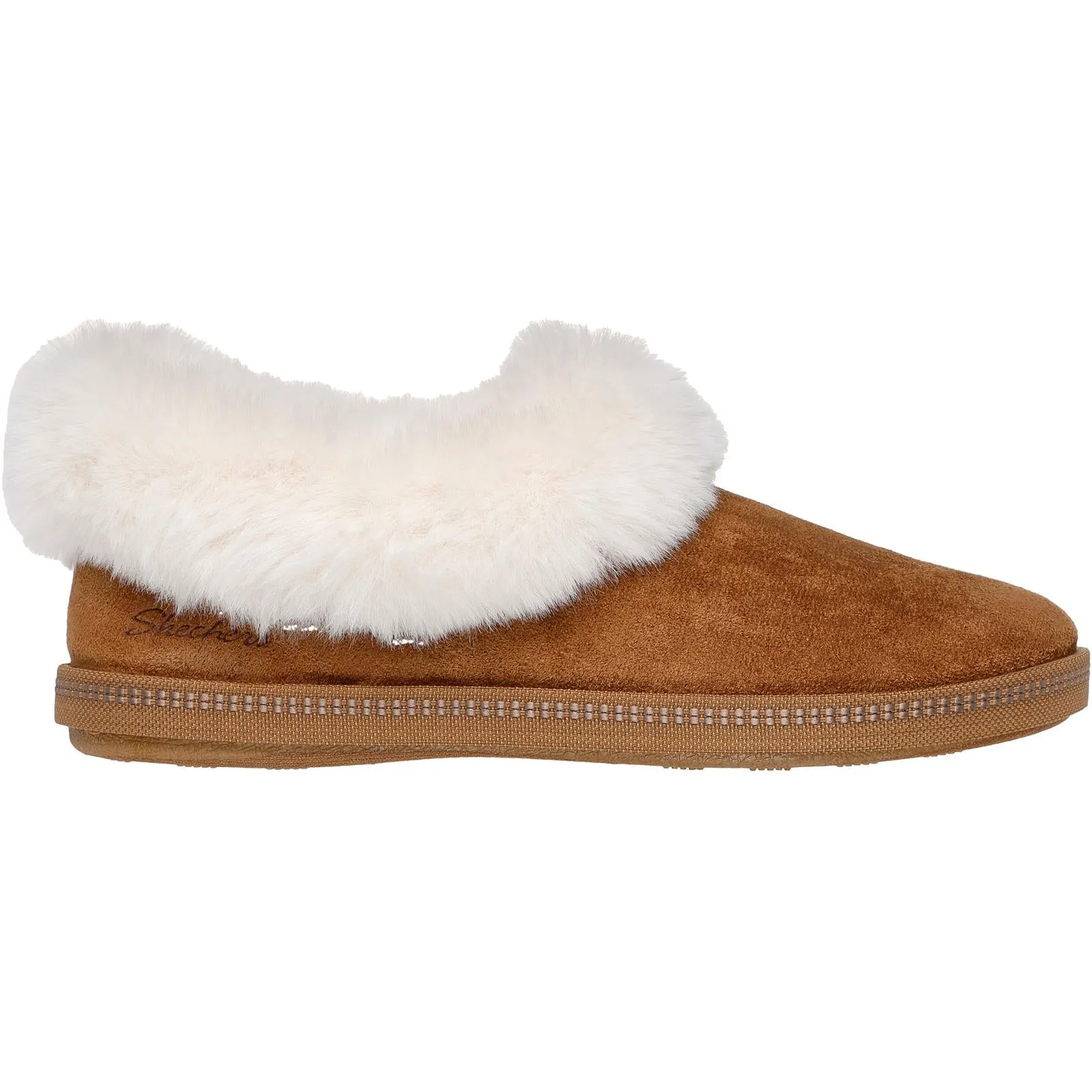 Skechers Womens Cozy Campfire Suede Memory Foam Clog Style Slipper