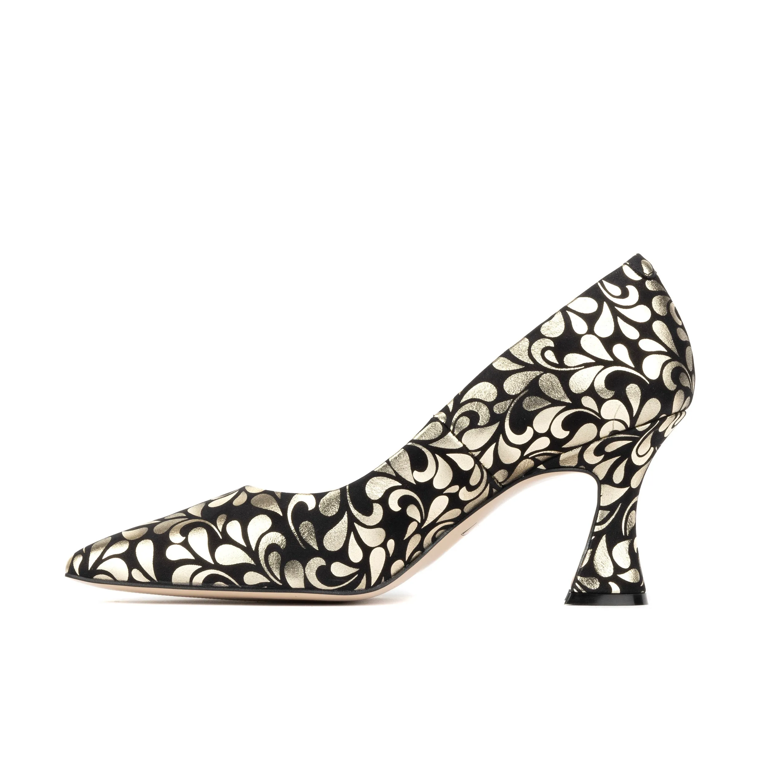 Sophia Hollywood - Black & Gold - Women's Heels