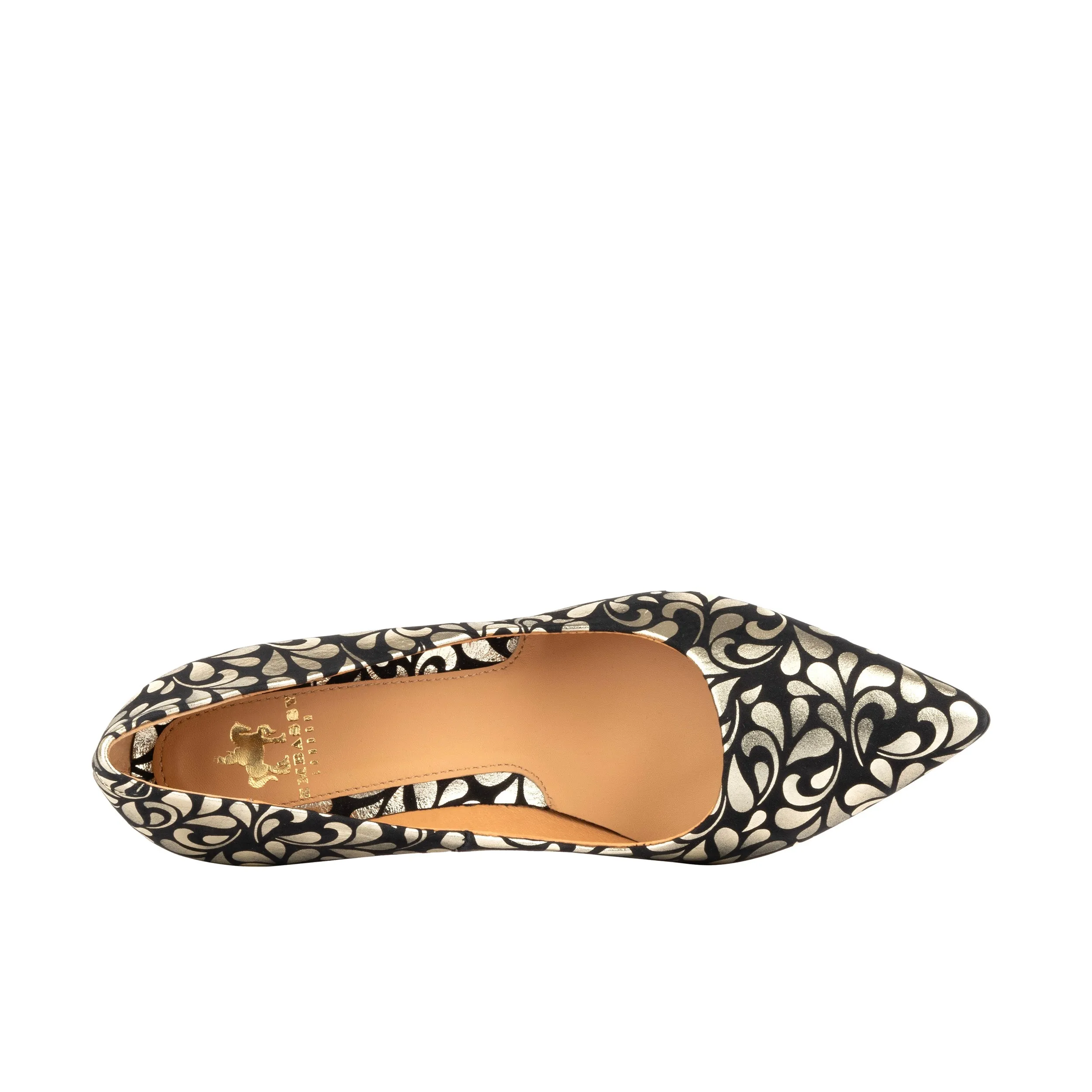 Sophia Hollywood - Black & Gold - Women's Heels