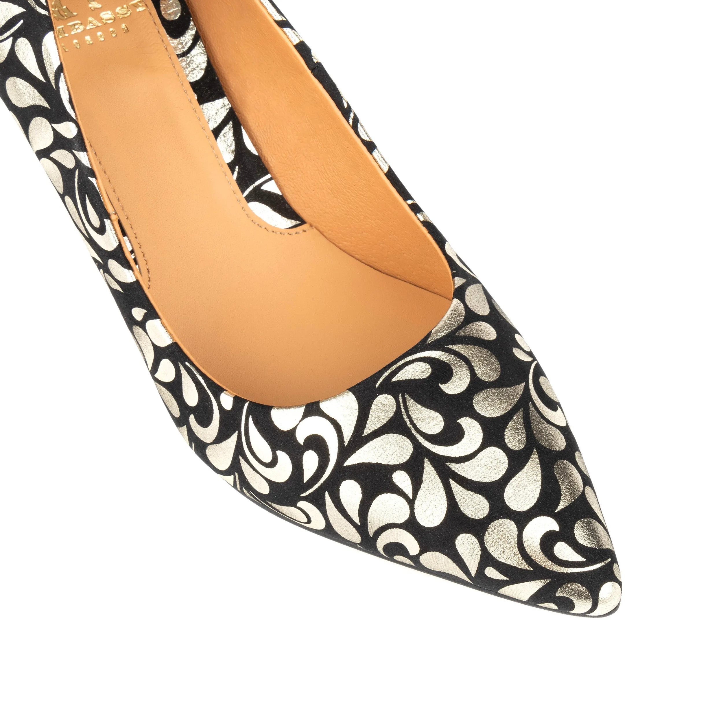 Sophia Hollywood - Black & Gold - Women's Heels