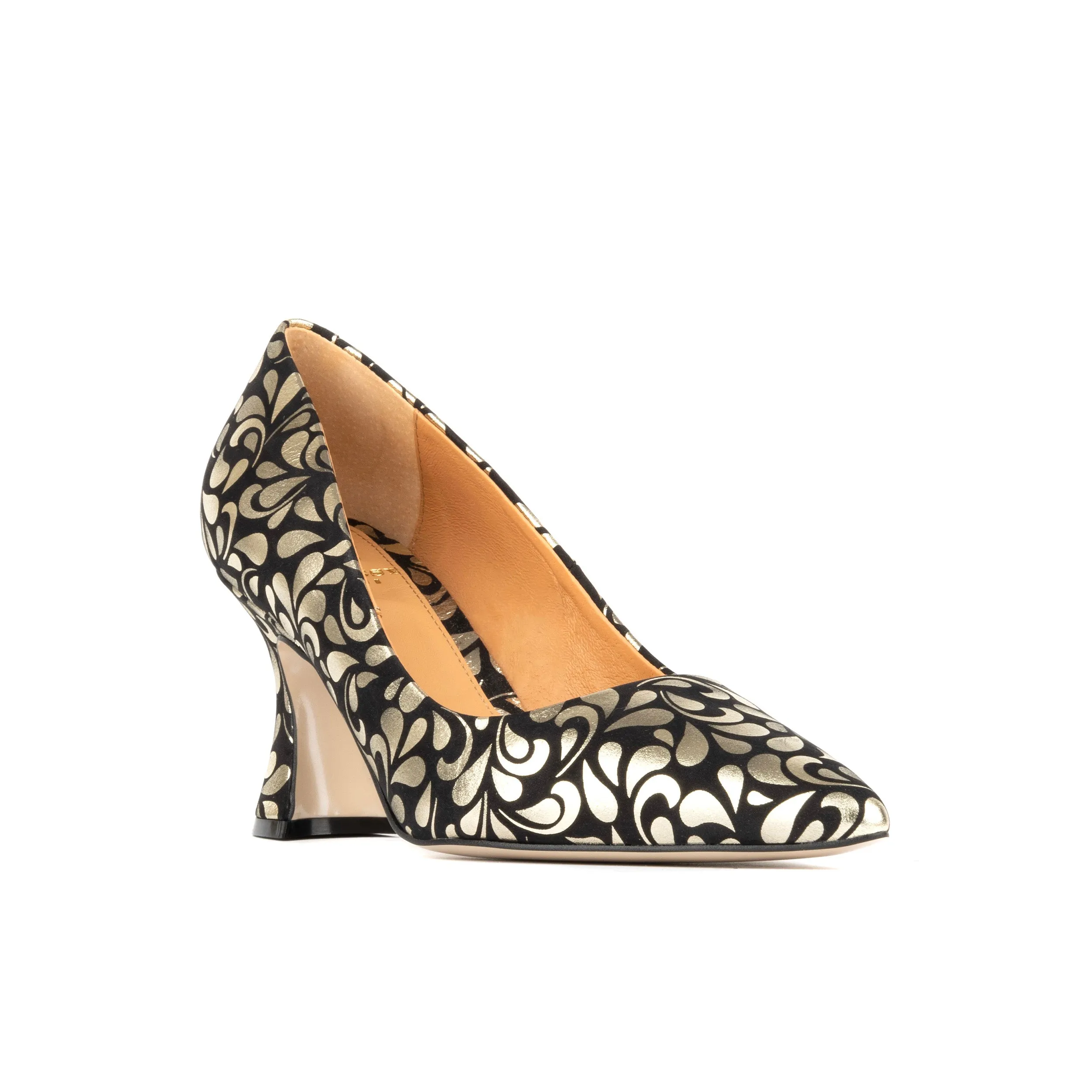 Sophia Hollywood - Black & Gold - Women's Heels